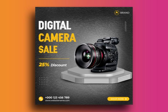 Boost Your Brand with This Digital Camera Sale Social Media Post Template