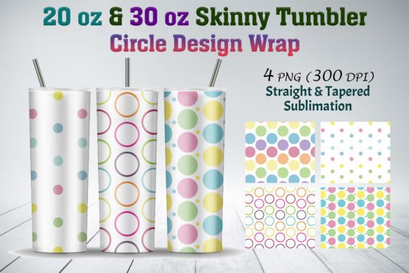 Circle Skinny Tumbler Wraps: Your 20 Oz & 30 Oz Design Solution