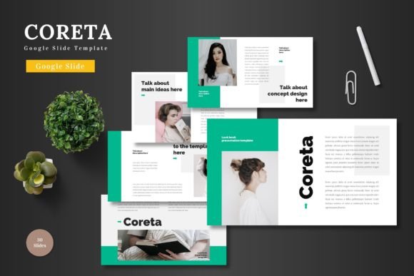 Coreta: A Clean Google Slides Template for Modern Brands
