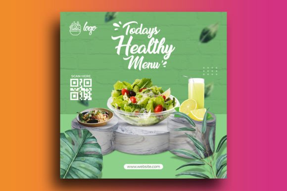 Design a Stunning Healthy Menu Promotion for Instagram
