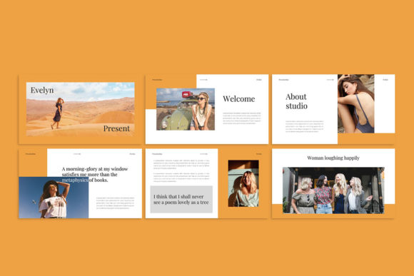 Evelyn - Google Slides Template: A Minimal Media Masterpiece