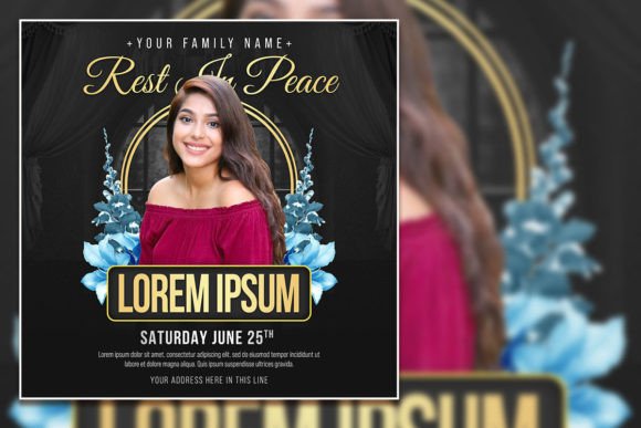 Funeral Day Square Flyer Template: A Thoughtful Design for Sensitive Moments