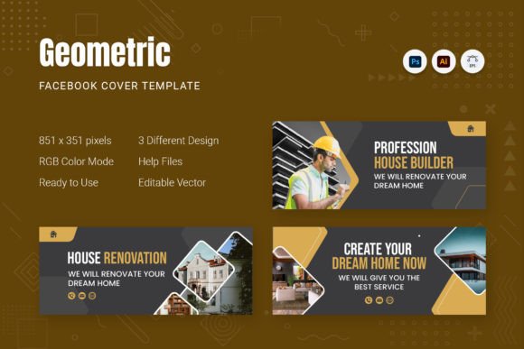 Geometric Facebook Cover: Modern Templates for a Polished Profile