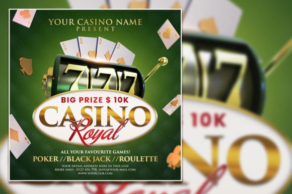 Modern Casino Royal Square Flyer: Design Your Perfect Night