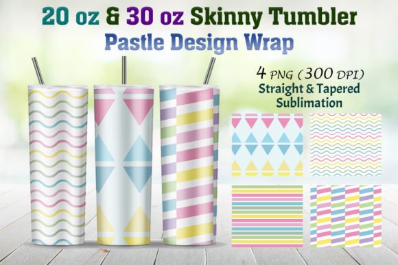 Pastel Skinny Tumbler Wraps: A Guide for 20 Oz & 30 Oz Designs