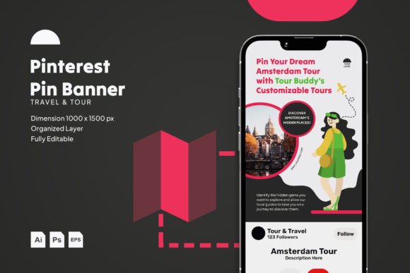 Travel & Tour - Pinterest Pin: Your Template for Visual Journeys