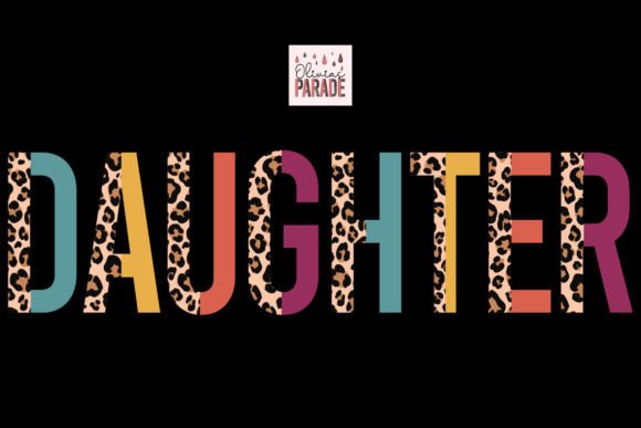 Unleashing Vibrant Style with Daughter Leopard Print Rainbow PNG